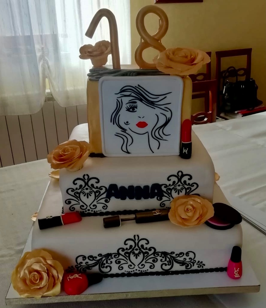 Torta 3 Piani Bianca Makeup Anna 18