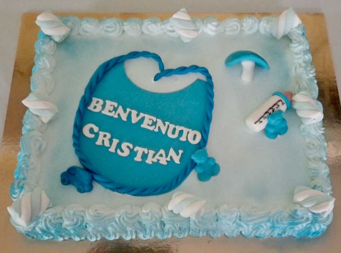 Torta Battesimo Azzurra Bavaglino Cristian