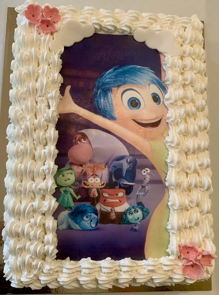 Torta Cialda Bianca Inside Out 2 Pixar