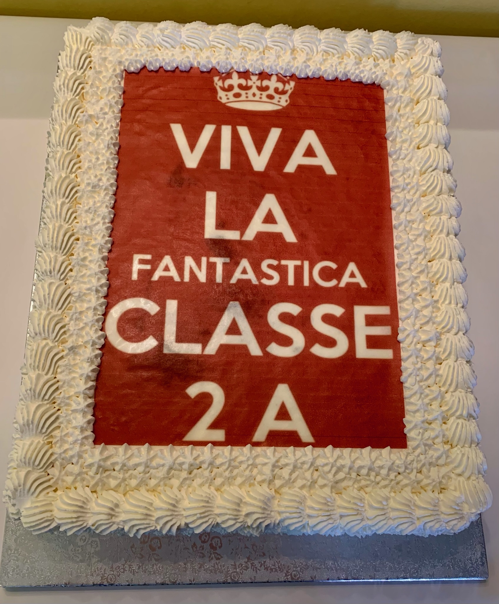 Torta Cialda Bianca Rossa Viva Classe 2a