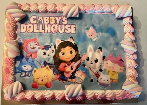 Torta Cialda Rosa Bianca Gabby Dollhouse