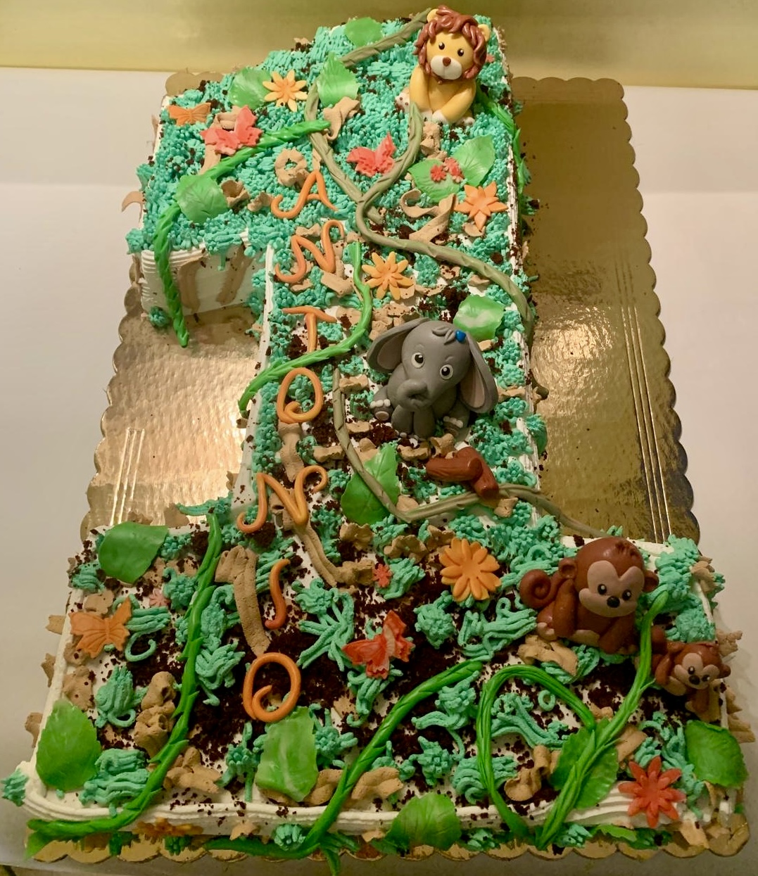 Torta Numero 1 Giungla Animali Antonio