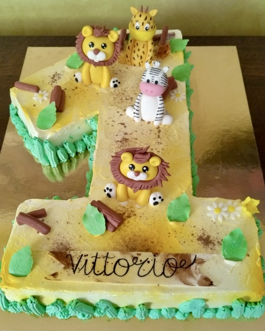 Torta Numero 1 Safari Animali Vittorio
