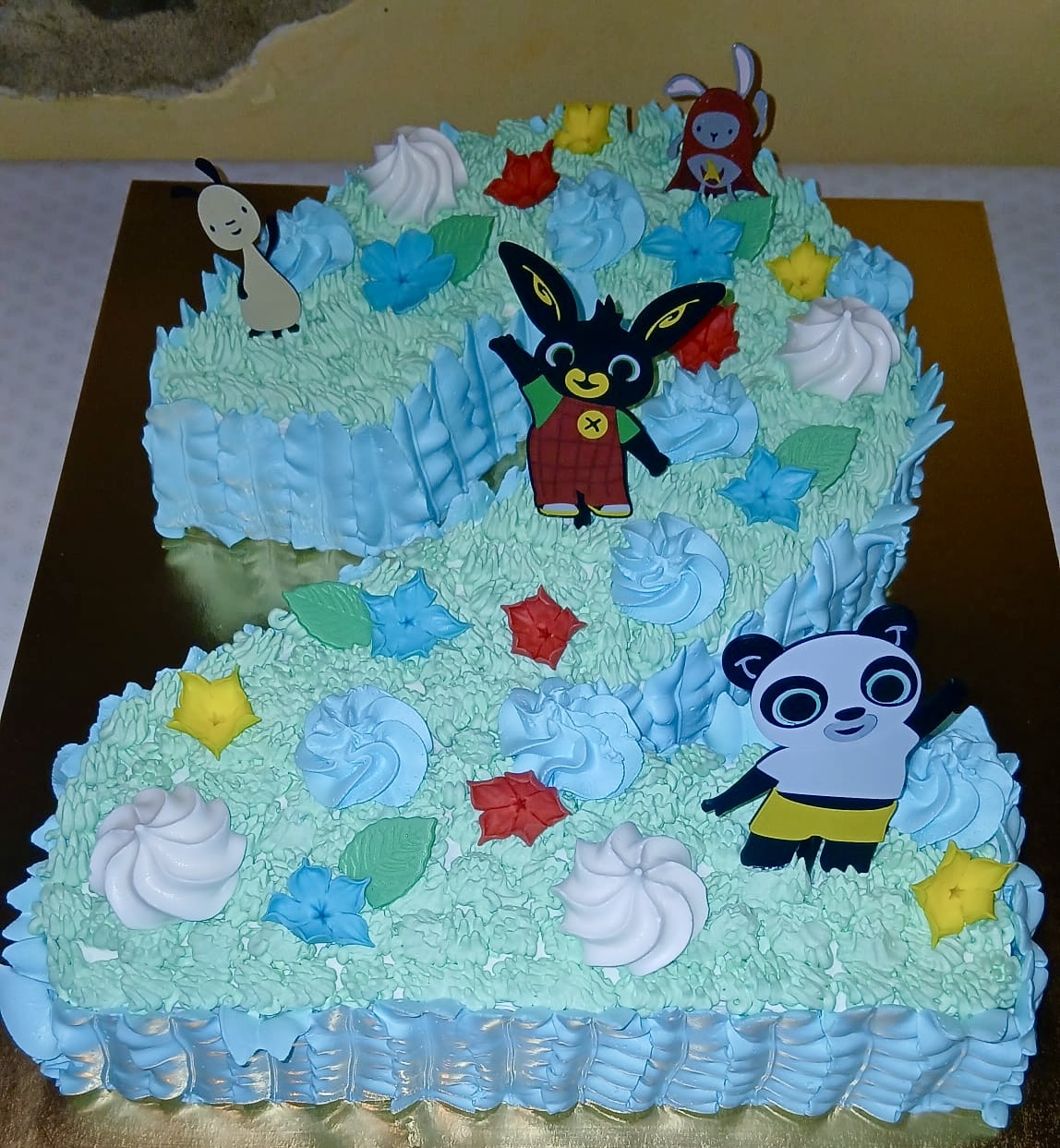 Torta Numero 2 Azzurra Bing Panda