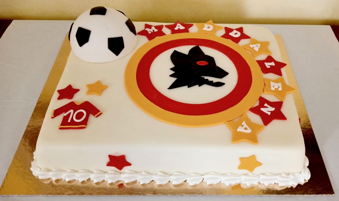 Torta Rettangolare Bianca As Roma Calcio Maddalena