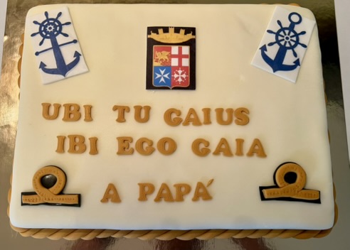 Torta Rettangolare Bianca Marina Militare Papa