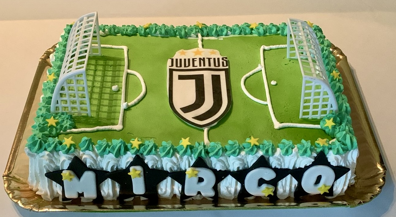 Torta Rettangolare Verde Juventus Mario Calcio