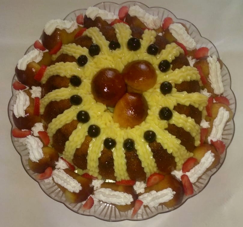 Torta Rotonda Panna Fragole Baba Corona V2